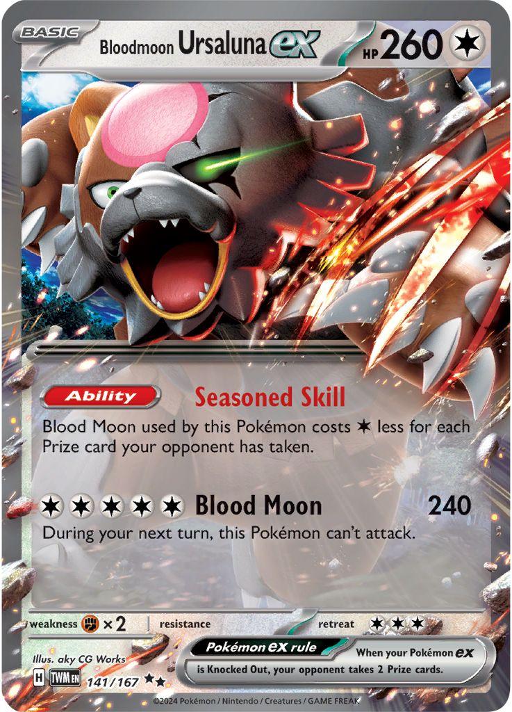Bloodmoon Ursaluna Ex [Prize Pack] #141 from Twilight Masquerade Pokémon card set